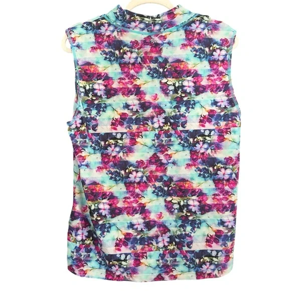 Athleta Floral Fade Rash Guard Swim Tank Size XL - Picture 3 of 8